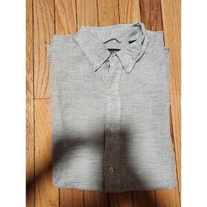 Chaps Linen Cotton Men's Medium Short Sleeve Button-Up Shirt